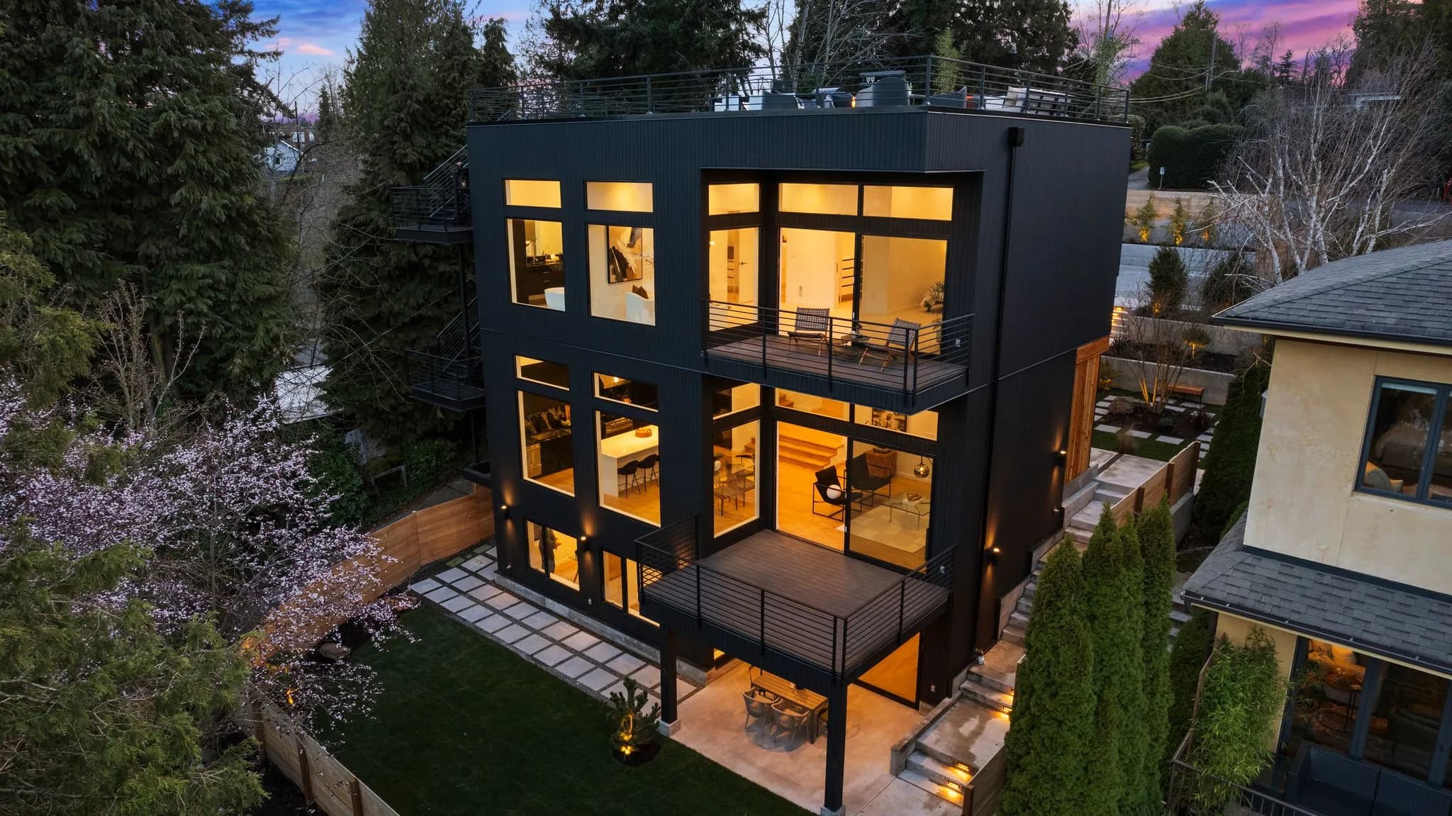 Terraced plantings — Seward Park Lake House